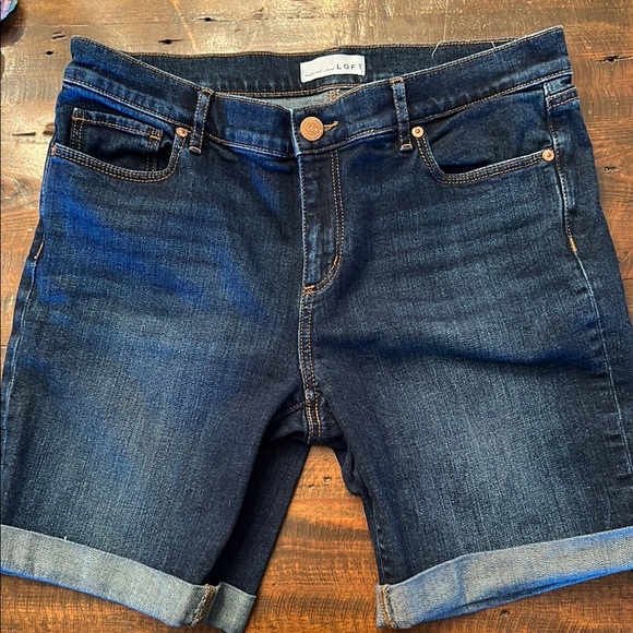 LOFT Pants - LOFT Dark Blue Denim Shorts
